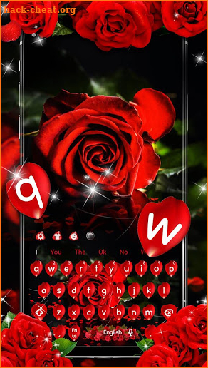 Dark Red Rose Keyboard Theme screenshot