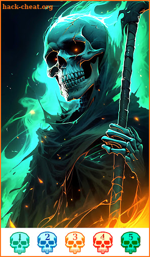 Dark Skeleton Color by number screenshot
