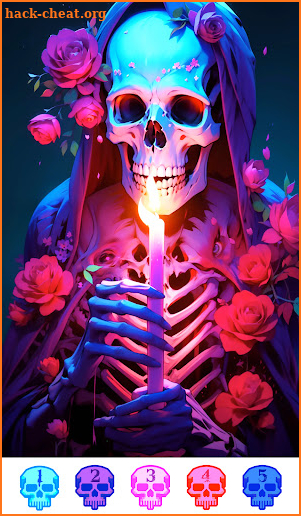 Dark Skeleton Color by number screenshot
