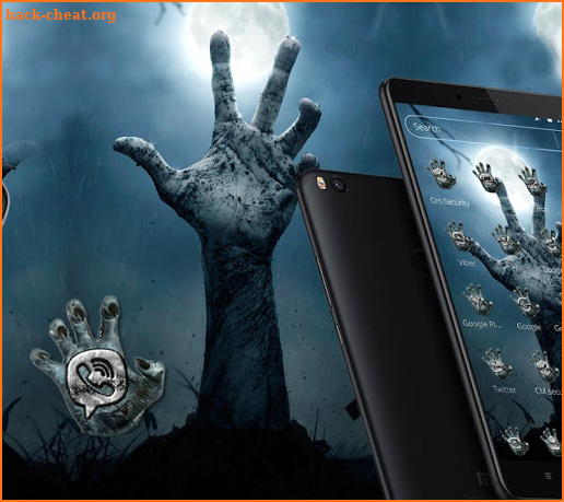 Dark Skull Horror Hand Theme screenshot