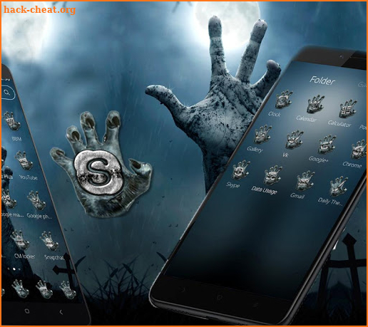 Dark Skull Horror Hand Theme screenshot