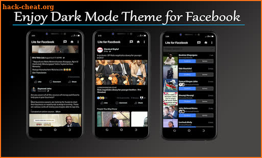 Dark Theme Mode for Facebook screenshot