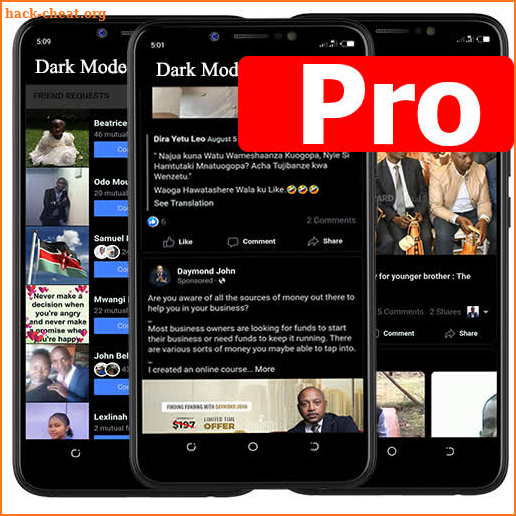 Dark Theme Pro for Facebook screenshot
