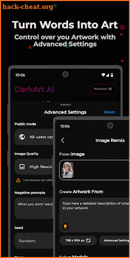 DarkArt - AI Art Generator screenshot