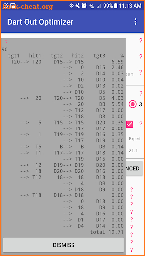 Dart Out Optimizer, Steel/Soft screenshot