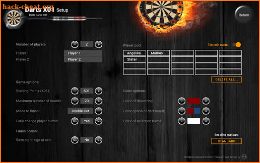 Darts 501 screenshot