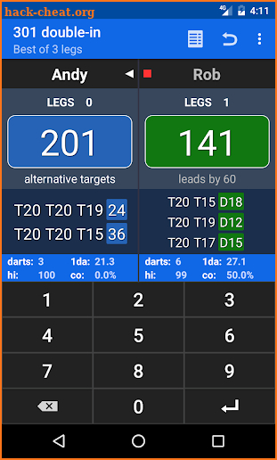 Darts Scoreboard screenshot
