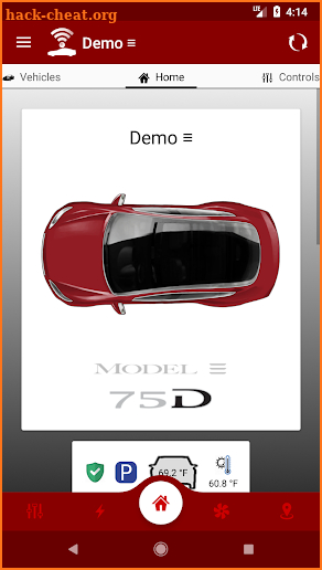 Dashboard for Tesla screenshot