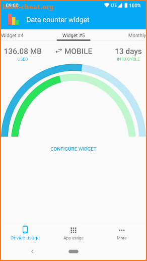 Data counter widget pro | data usage screenshot