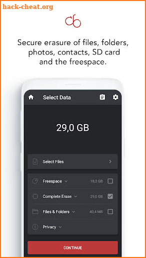 Data Eraser cb screenshot