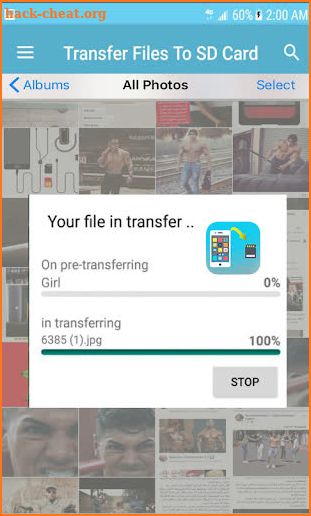 Data Phone to sd card screenshot