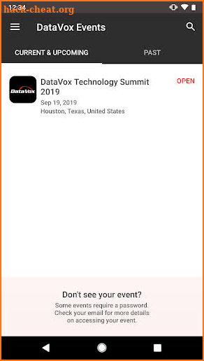 DataVox Events screenshot
