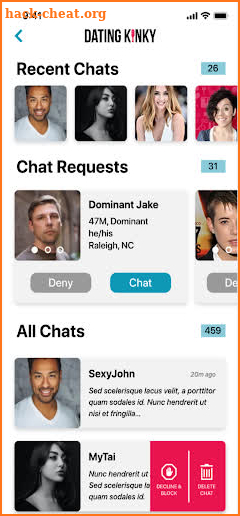 Dating Kinky Messenger screenshot