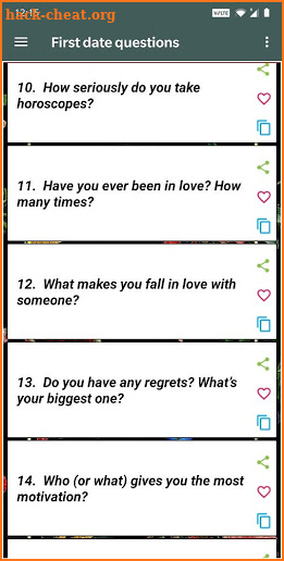 Dating Questions screenshot