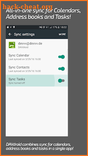 DAVdroid – CalDAV/CardDAV Synchronization screenshot