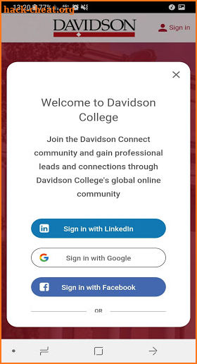 Davidson Connect screenshot
