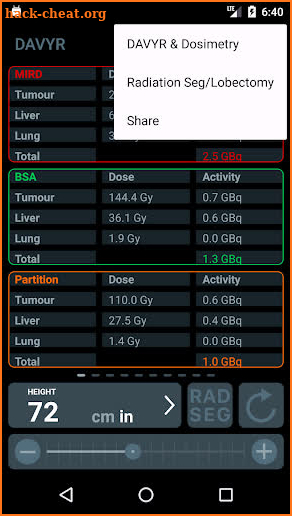 DAVYR 3: Y90 Dosimetry App screenshot