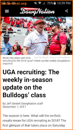DawgNation Georgia Bulldogs screenshot