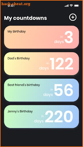 Day Count - countdown app & birthday reminder screenshot