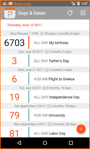 Days & Dates screenshot