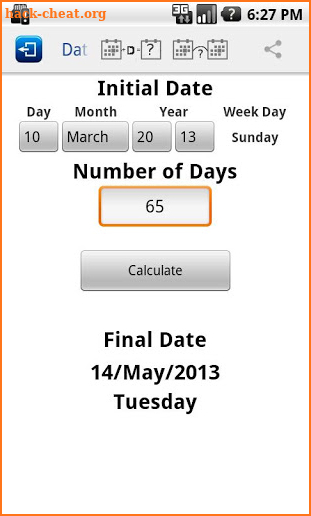 Days Calculator screenshot