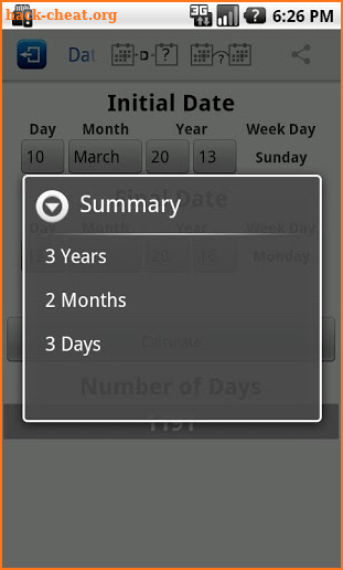 Days Calculator screenshot