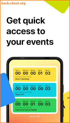 Days Counter. Event Tracker screenshot