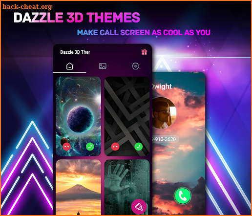 Dazzle 3D Themes: Call Screen & Home Screen Themes screenshot