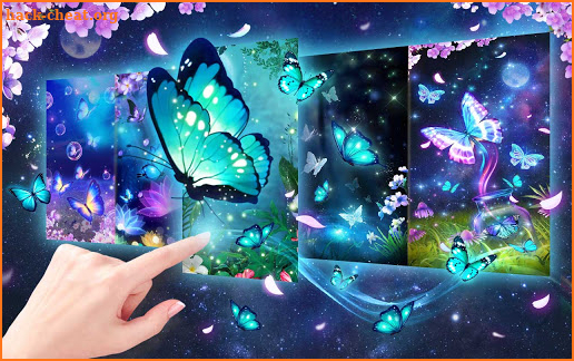 Dazzle Neon Butterfly Theme screenshot