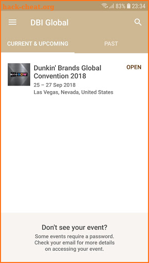 DBI Global Convention 2018 screenshot
