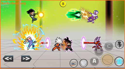 DBZ Super Fighters battle screenshot