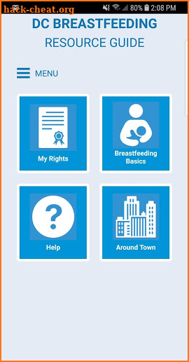 DC Breastfeeding Resource Guide screenshot