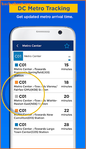 DC Metro & Bus Tracker screenshot