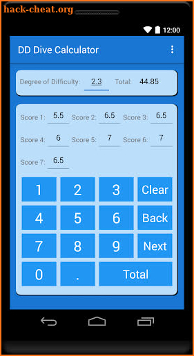 DD Diving Calculator screenshot