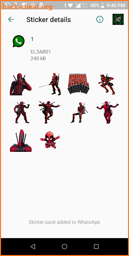 deadpool Stickers for WhatsApp‏ WAStickerApps‏ screenshot