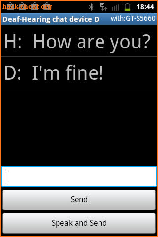 Deaf - Hearing chat device D screenshot