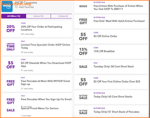 Deals & Coupons for IHOP Restaurants screenshot