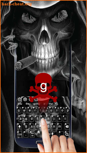 Death Black Skull Keyboard screenshot