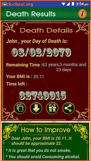 Death Date Calculator Clock Life Prediction Timer screenshot