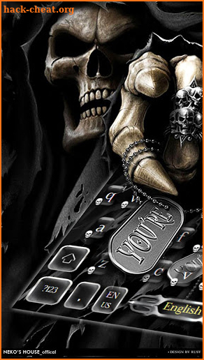 Death Devil Finger Skull Keyboard Theme screenshot