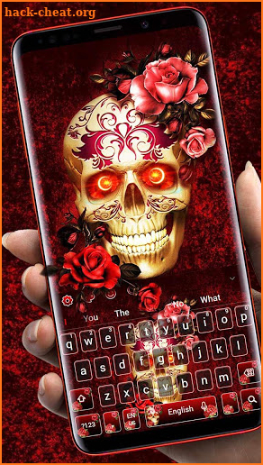 Death Rose Skull Keyboard Theme screenshot