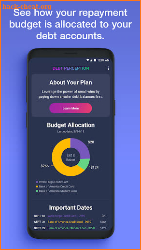 Debt Perception: Payoff Plan screenshot