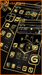Decent Black Golden Theme screenshot