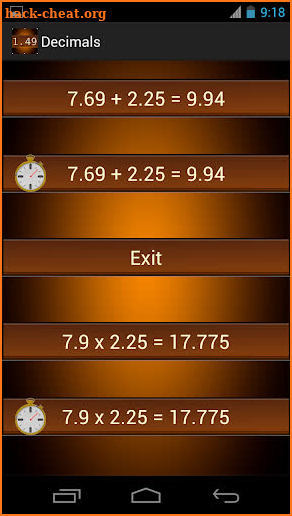 Decimals screenshot