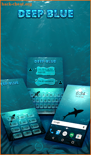 Deep Blue Animated Keyboard screenshot