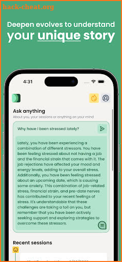 Deepen: AI Therapy, Counseling screenshot