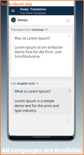 DeepL Translator App Advice screenshot