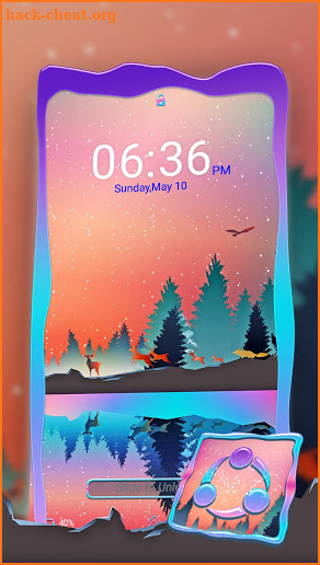 Deer Lake Painting Launcher Theme screenshot