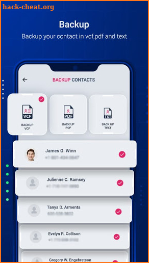 Deleted Contact Recovery App screenshot