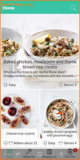 Delicious food recipes - healthy cooking screenshot